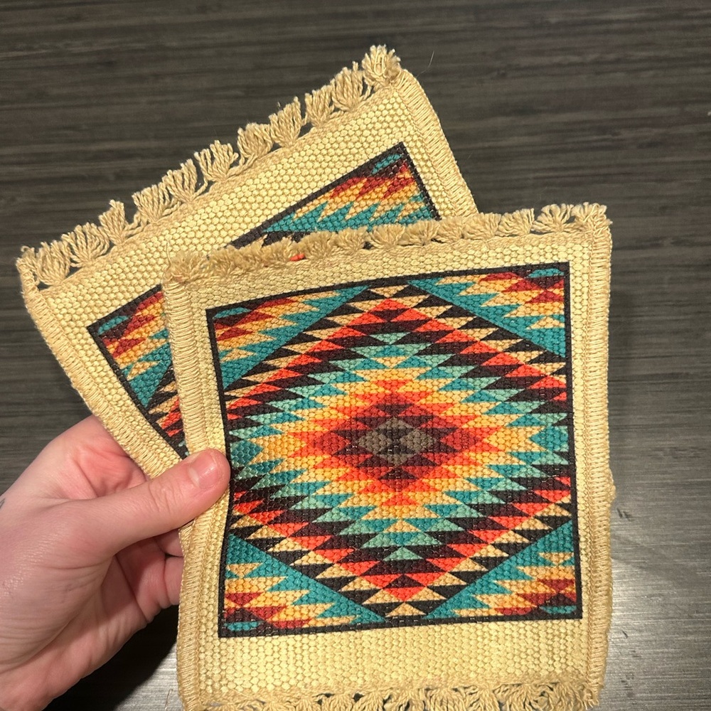 Colorful Geometric Pattern Coasters